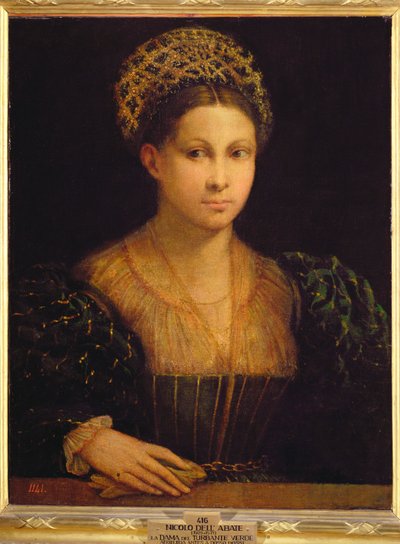 Die Dame mit dem grünen Turban von Nicolo dell Abate